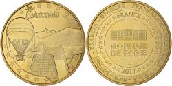 World Coins - France, Token, Tourist Token, 63/ Vulcania, 2017, Monnaie de Paris, MONTGOLFIERE