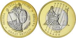 World Coins - Great Britain, Euro, Fantasy euro patterns, Essai-Trial, 2002, Bi-Metallic
