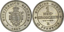 World Coins - Coin, German States, SAXONY-ALBERTINE, Johann, Neu-Groschen, 10 Pfennig, 1863