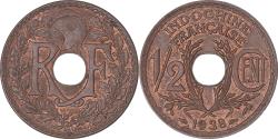 World Coins - Coin, FRENCH INDO-CHINA, 1/2 Cent, 1938, Paris, , Bronze, KM:20
