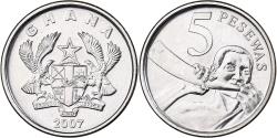 World Coins - Ghana, 5 Pesewas, 2007, Nickel Clad Steel, , KM:38