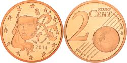 World Coins - France, 2 Centimes, 2014, Paris, Proof / BE, , Bi-Metallic, Gadoury:7a.
