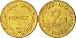 World Coins - Coin, France, France Libre, 2 Francs, 1944, Philadelphia, , Brass