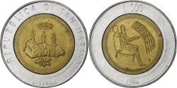 World Coins - San Marino, 500 Lire, 1986, Rome, Bi-Metallic, , KM:195
