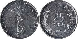 World Coins - Coin, Turkey, 25 Kurus, 1974