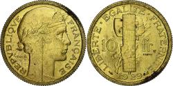 World Coins - France, 10 Francs, 1929, Monnaie de Paris, Pattern by Morlon, Cupro-Alu.
