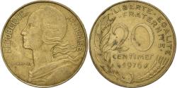 World Coins - France, 20 Centimes, Marianne, 1976, Paris, Aluminum-Bronze,