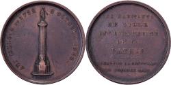 World Coins - France, Medal, Hommage aux Lillois de 1792, 1845, Copper, Lecomte,