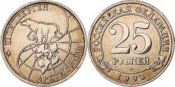 World Coins - SPITZBERGEN, 25 Roubles, 1993, Moscow, Copper-Nickel Clad Steel,