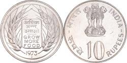World Coins - Coin, INDIA-REPUBLIC, 10 Rupees, 1973, Mumbai, Bombay, , Silver, KM:188