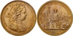 World Coins - France, Medal, Louis XV, Politics, Society, War, 1719, , Bronze