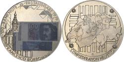 World Coins - Switzerland, Medal, Confédération Helvétique, Billet de 100 Francs Borromini
