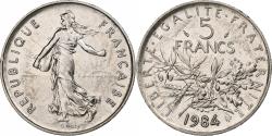 World Coins - France, 5 Francs, Semeuse, 1984, Pessac, Copper-nickel, , Gadoury:771