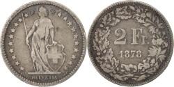 World Coins - Coin, Switzerland, 2 Francs, 1878, Bern, , Silver, KM:21