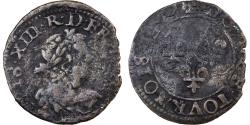 World Coins - France, Louis XIII, Double Tournois, 1640, Copper,