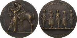 World Coins - France, Medal, Libération de Strasbourg, 1918, Bronze, Dropsy,