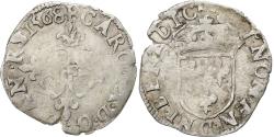 World Coins - France, Charles IX, Sol Parisis, 1568, Angers, 2nd type, Billon,