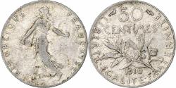 World Coins - Coin, France, Semeuse, 50 Centimes, 1910, Paris, , Silver, KM:854