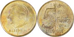 World Coins - Coin, Belgium, 5 Francs, 5 Frank, 1998