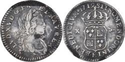 World Coins - Coin, France, Louis XV, 10 Sols-1/8 Ecu, 1719, Tours, , Silver