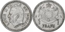 World Coins - Monaco, Louis II, Franc, 1943, Aluminum, , KM:120
