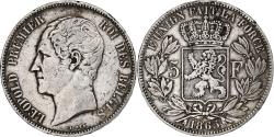 World Coins - Belgium, Leopold I, 5 Francs, 5 Frank, 1865, Silver, , KM:17