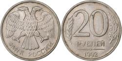 World Coins - Russia, 20 Roubles, 1992, Saint Petersburg, Copper-nickel, , KM:314