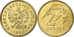 World Coins - Poland, 2 Grosze, 1992, Warsaw, Brass, , KM:277