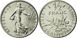 World Coins - Coin, France, Semeuse, 1/2 Franc, 1981, Paris, , Nickel, KM:931.1