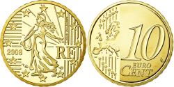 World Coins - France, 10 Euro Cent, 2008, Proof, , Brass, KM:1410
