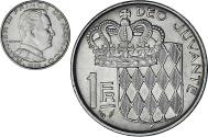 World Coins - Monaco, Rainier III, Franc, 1982, , Nickel, KM:140, Gadoury:MC 150