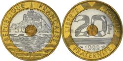 World Coins - Coin, France, Mont Saint Michel, 20 Francs, 1999, Pessac, FDC,