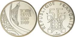 World Coins - Coin, France, Tour Eiffel, 5 Francs, 1989, Paris, , Nickel, KM:968