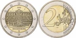 World Coins - Germany, 2 Euro, Brandenburg, 2020, Stuttgart, Bi-Metallic,