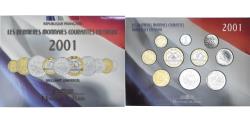World Coins - Coin, France, Coffret 1 c. à 20 frs., 2001, Monnaie de Paris, BU,