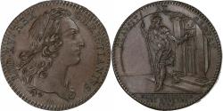 World Coins - France, Token, Louis XV, Extraordinaire des Guerres, 1749, Copper,