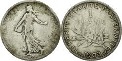World Coins - Coin, France, Semeuse, Franc, 1903, , Silver, KM:844.1, Gadoury:467