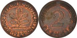 World Coins - Coin, GERMANY - FEDERAL REPUBLIC, 2 Pfennig, 1969, Karlsruhe, , Copper