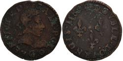 World Coins - Coin, France, Henri III, Double Tournois, 1580, Poitiers, , Copper