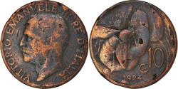 World Coins - Coin, Italy, Vittorio Emanuele III, 10 Centesimi, 1924, Rome, , Bronze