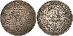 World Coins - Morocco, Mohammed V, 200 Francs, AH 1372/1953, Paris, Silver,