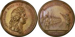 World Coins - France, Medal, Louis XIV, Les Revues Militaires, 1665, Mauger,