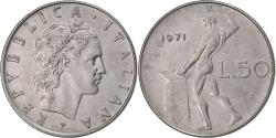World Coins - Italy, 50 Lire, 1971, Rome, Stainless Steel, , KM:95.1