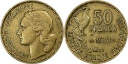 World Coins - France, 50 Francs, Guiraud, 1953, Paris, Aluminum-Bronze,