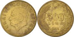 World Coins - Coin, Turkey, 500 Lira, 1989, , Aluminum-Bronze, KM:989