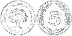 World Coins - Coin, Tunisia, 5 Millim, 1997
