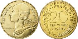 World Coins - France, 20 Centimes, Marianne, 1978, Monnaie de Paris, FDC, Aluminum-Bronze