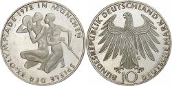 World Coins - GERMANY - FEDERAL REPUBLIC, 10 Mark, Munich Olympics, 1972, Karlsruhe, Silver