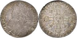 World Coins - France, Louis XIV, Ecu aux 8 L, 2nd type, 1704, Rennes, Silver,