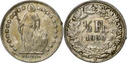 World Coins - Switzerland, 1/2 Franc, 1950, Bern, Silver, , KM:23